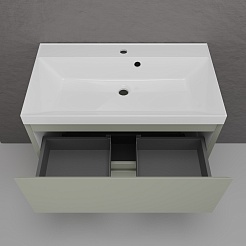 Style Line Тумба под раковину Манхэттен 80 Plus эмаль олива матовая – фотография-4